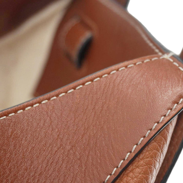 LOEWE Hammock Calfskin Leather Shoulder Bag Brown