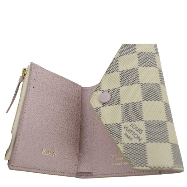 LOUIS VUITTON Victorine Damier Azur Wallet White