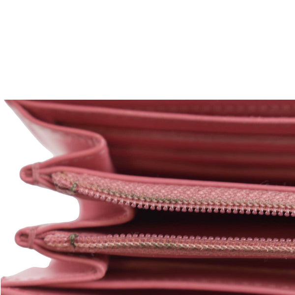 CHANEL Timeless CC Flap Caviar Leather Wallet Pink