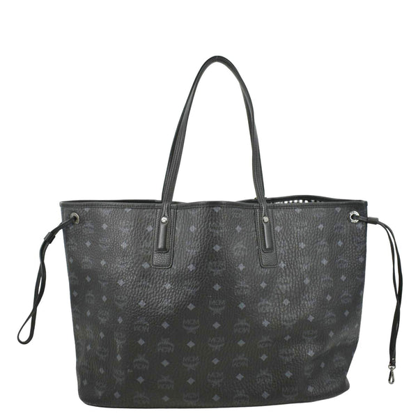 MCM Reversible Liz Large Visetos Canvas Shopper Tote Bag Black