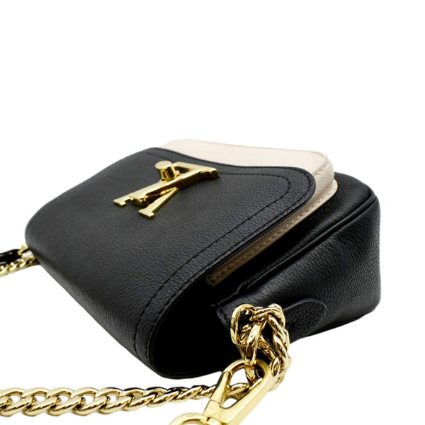 LOUIS VUITTON Lockme Tender Grained Calfskin Leather Shoulder Bag Black