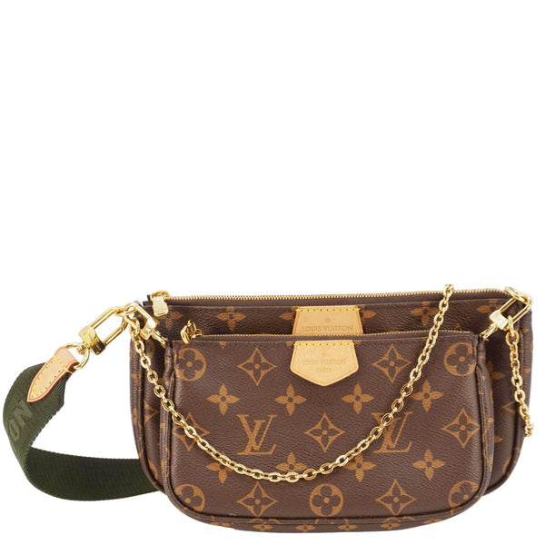 LOUIS VUITTON Multi Pochette Accessoires Monogram Canvas Crossbody Bag Brown