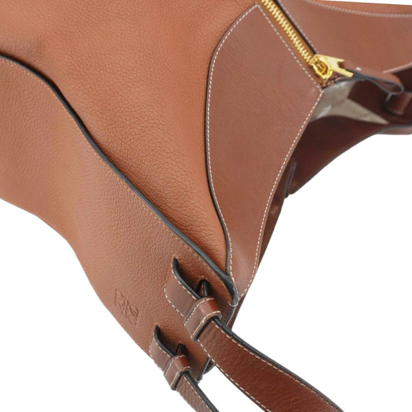 LOEWE Hammock Calfskin Leather Shoulder Bag Brown
