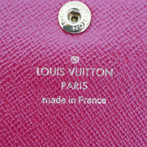 LOUIS VUITTON Emilie Damier Ebene Wallet Brown