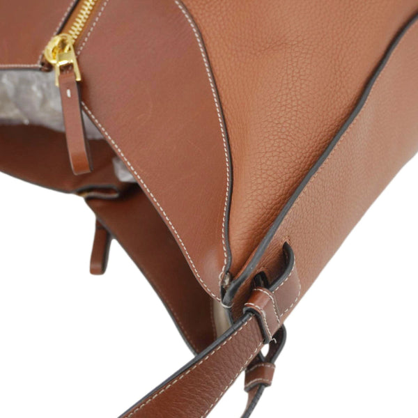 LOEWE Hammock Calfskin Leather Shoulder Bag Brown