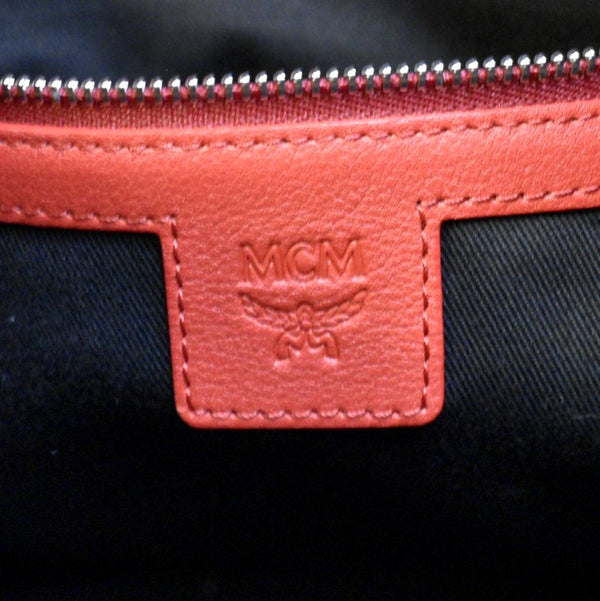 MCM Klara Visetos Medium Monogram Leather Hobo Bag Black