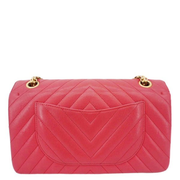 CHANEL 2.55 Reissue Double Flap Chevron Leather Shoulder Bag Pink