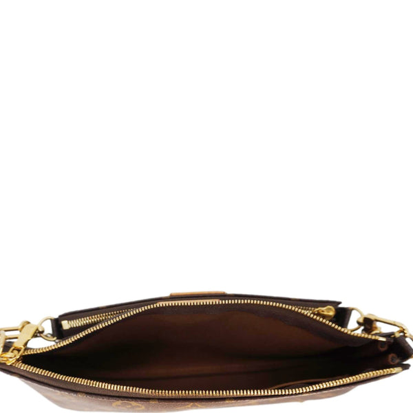 LOUIS VUITTON Multi Pochette Accessoires Monogram Canvas Crossbody Bag Brown