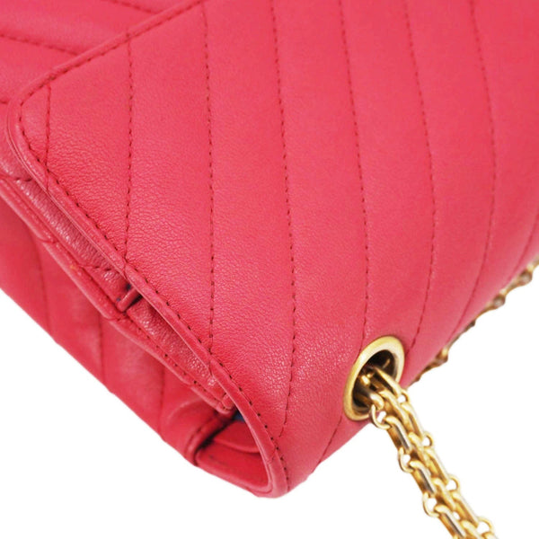 CHANEL 2.55 Reissue Double Flap Chevron Leather Shoulder Bag Pink