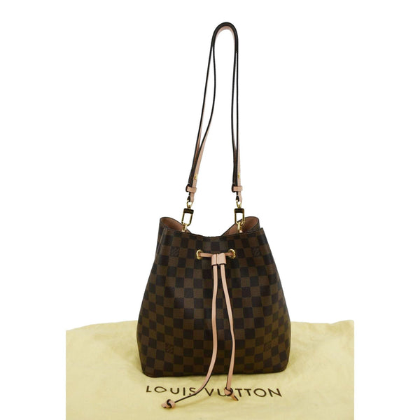 LOUIS VUITTON Neonoe Monogram Canvas Shoulder Bag Rose Ballerine