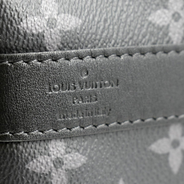 LOUIS VUITTON Keepall 50 Bandouliere Monogram Eclipse Travel Bag Black