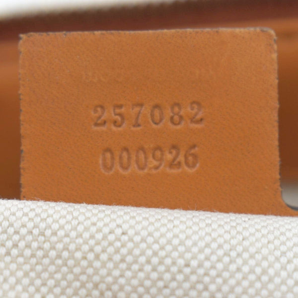 GUCCI Half Moon Vintage Web GG Canvas Bag Beige