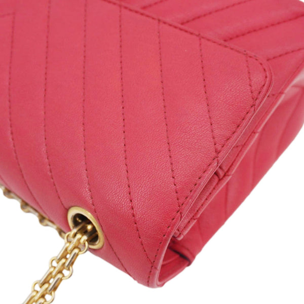CHANEL 2.55 Reissue Double Flap Chevron Leather Shoulder Bag Pink