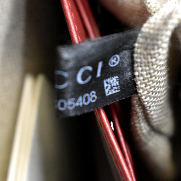 Gucci Bree Micro GG Leather Crossbody Bag in Red Color - Tag Other Side