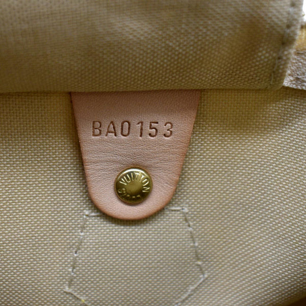 LOUIS VUITTON Speedy 35 Damier Azur Satchel Bag White