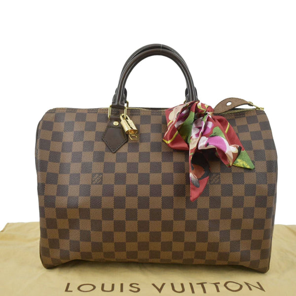 LOUIS VUITTON Speedy 30 Damier Ebene Satchel Bag Brown