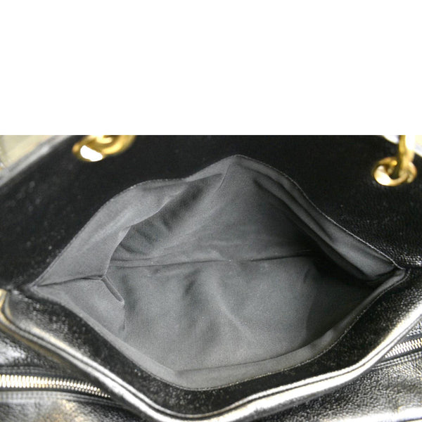CHANEL Grand Shopping Caviar Leather GST Tote Bag Black