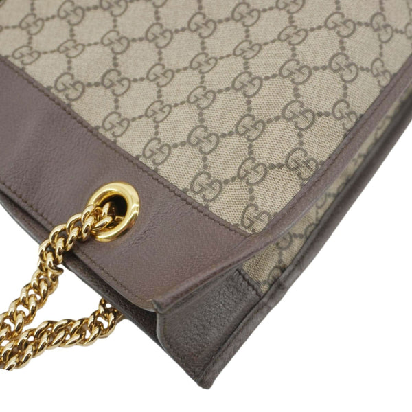 GUCCI Rajah GG Supreme Canvas Tote Shoulder Bag Beige 537219