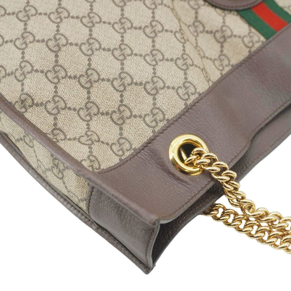 GUCCI Rajah GG Supreme Canvas Tote Shoulder Bag Beige 537219