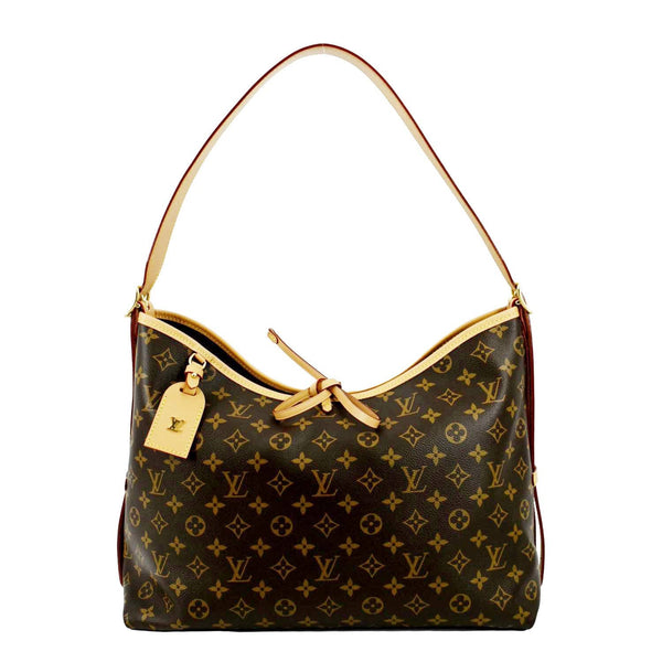 LOUIS VUITTON Carryall MM Monogram Canvas Shoulder Bag Brown