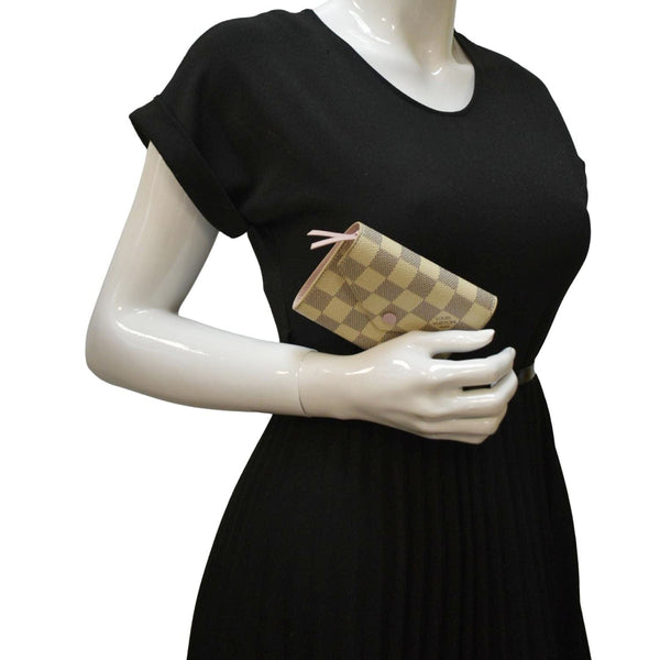 LOUIS VUITTON Victorine Damier Azur Wallet White