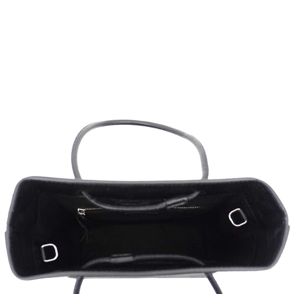 BALENCIAGA Leather Shopping Tote Shoulder Bag Black