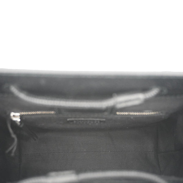 BALENCIAGA Leather Shopping Tote Shoulder Bag Black