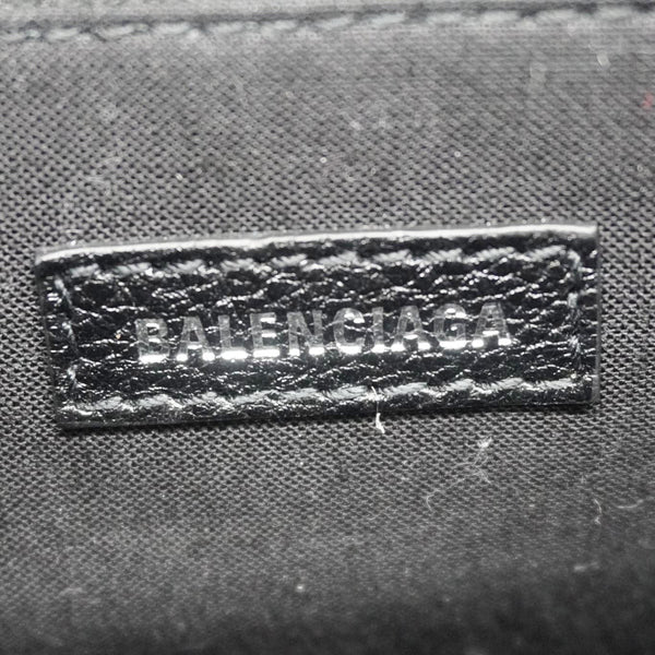 BALENCIAGA Leather Shopping Tote Shoulder Bag Black