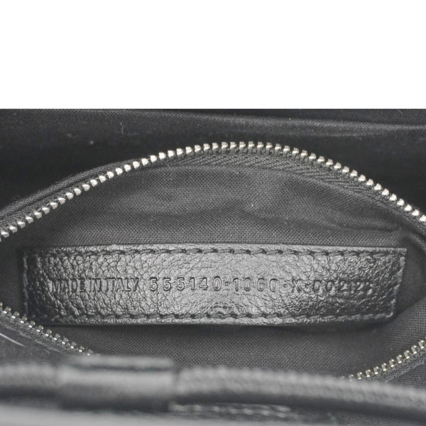 BALENCIAGA Leather Shopping Tote Shoulder Bag Black