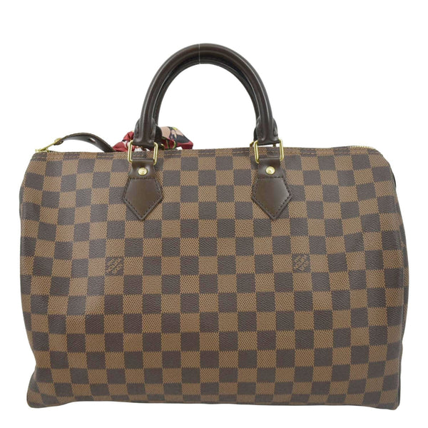 LOUIS VUITTON Speedy 30 Damier Ebene Satchel Bag Brown