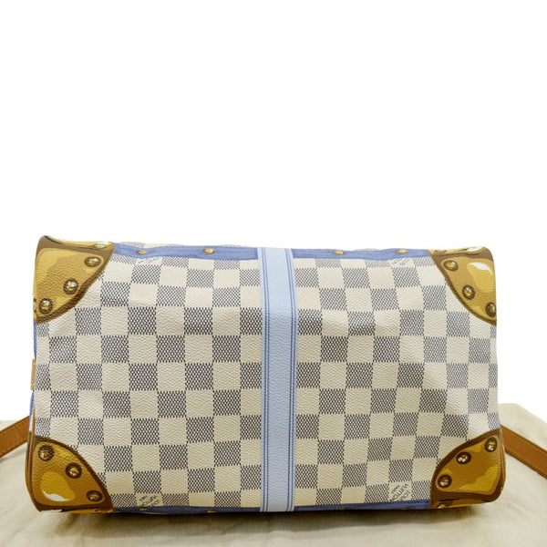 LOUIS VUITTON Summer Trunks Speedy Damier Azur Satchel Shoulder Bag White