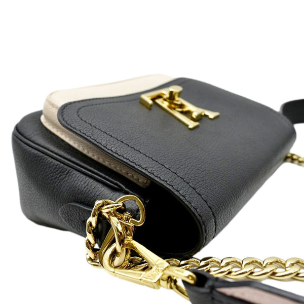 LOUIS VUITTON Lockme Tender Grained Calfskin Leather Shoulder Bag Black