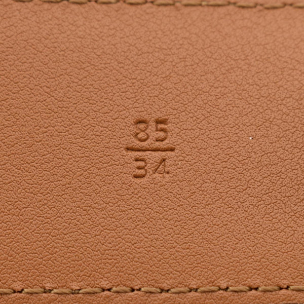 FENDI FF Leather Waist Belt Tan Size 85/34