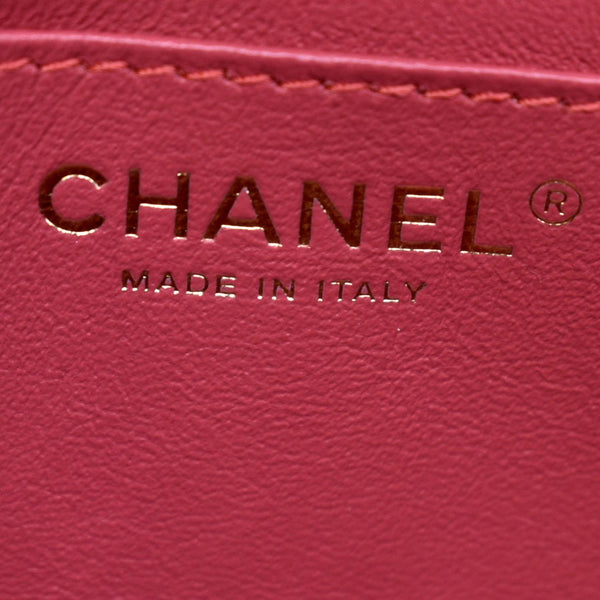 CHANEL Rectangular Flap Mini Quilted Chevron Leather Shoulder Bag Red