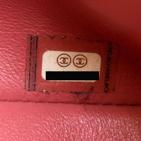 CHANEL Rectangular Flap Mini Quilted Chevron Leather Shoulder Bag Red