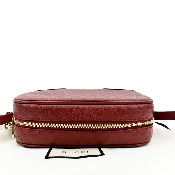 Gucci Bree Micro GG Leather Crossbody Bag in Red Color - Top