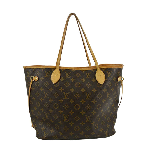 LOUIS VUITTON Neverfull MM Monogram Canvas Tote Bag Brown