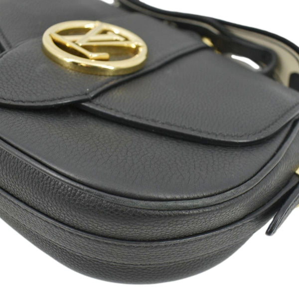 LOUIS VUITTON LV Pont 9 Soft MM Calfskin Leather Shoulder Bag Noir