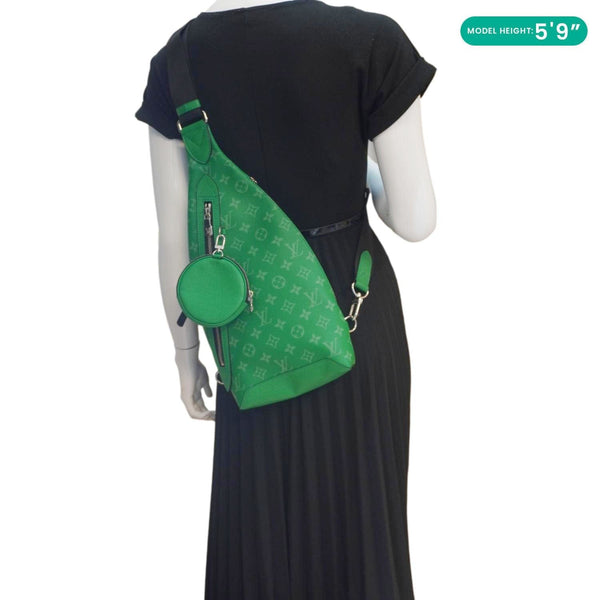 LOUIS VUITTON Duo Taigarama Slingbag Cactus Green