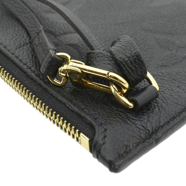 LOUIS VUITTON Empreinte Monogram Neverfull MM Pochette Wristlet Pouch Black