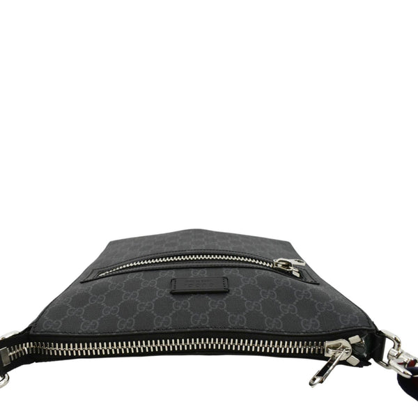 GUCCI GG Supreme Canvas Square Messenger Bag Black 474137