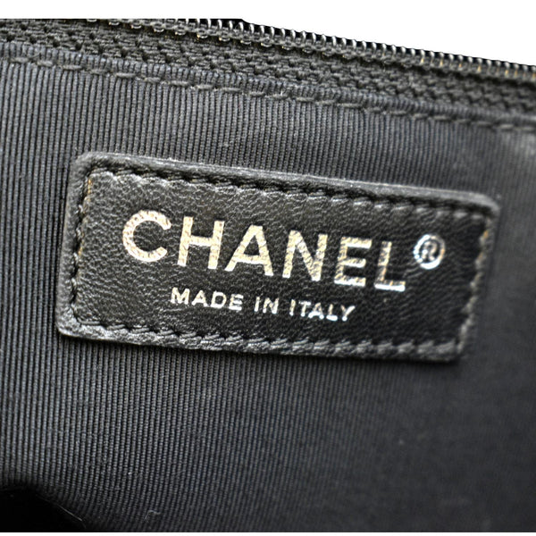 CHANEL Grand Shopping Patent Leather GST Tote Bag Black