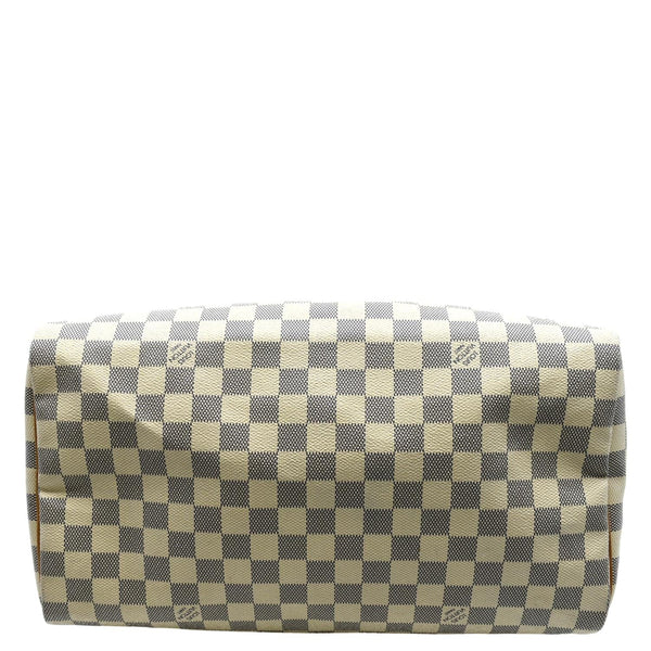 LOUIS VUITTON Speedy 35 Damier Azur Satchel Bag White