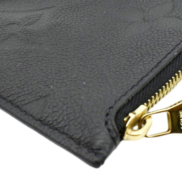 LOUIS VUITTON Empreinte Monogram Neverfull MM Pochette Wristlet Pouch Black