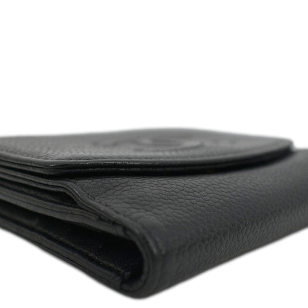 CHANEL Timeless CC Flap Caviar Leather Wallet Black