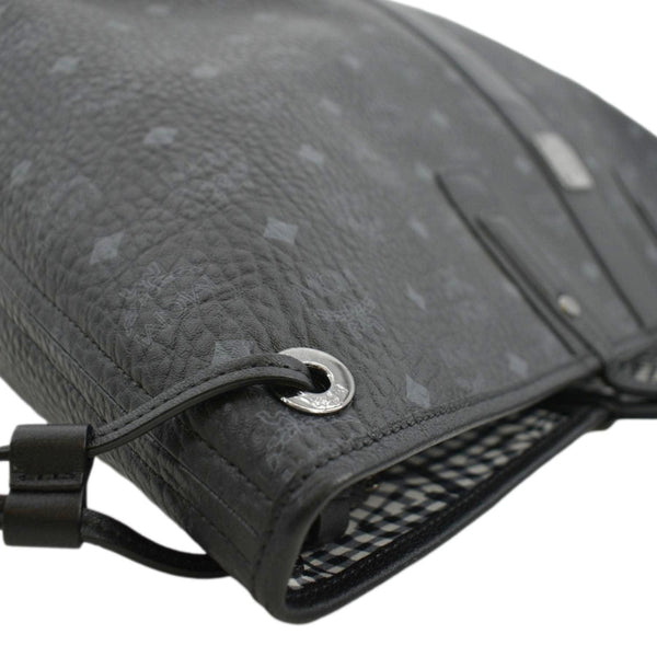 MCM Reversible Liz Large Visetos Canvas Shopper Tote Bag Black