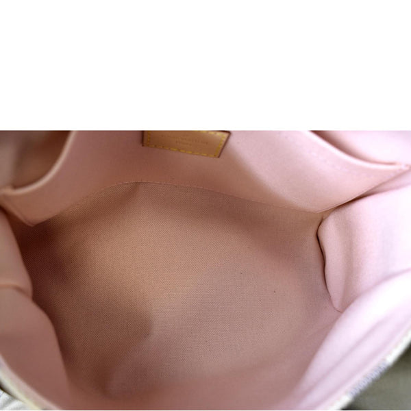 LOUIS VUITTON Croisette Damier Azur Satchel Crossbody Bag White