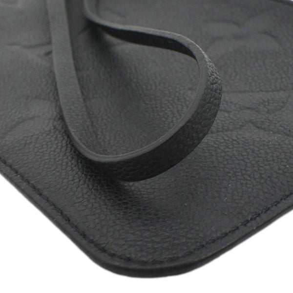 LOUIS VUITTON Empreinte Monogram Neverfull MM Pochette Wristlet Pouch Black
