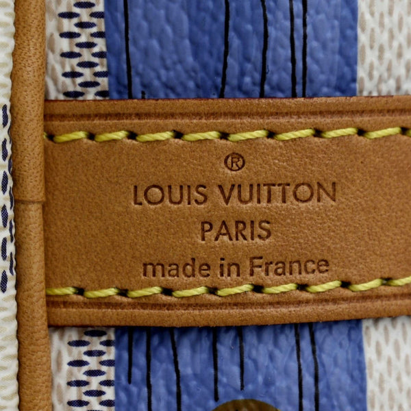 LOUIS VUITTON Summer Trunks Speedy Damier Azur Satchel Shoulder Bag White