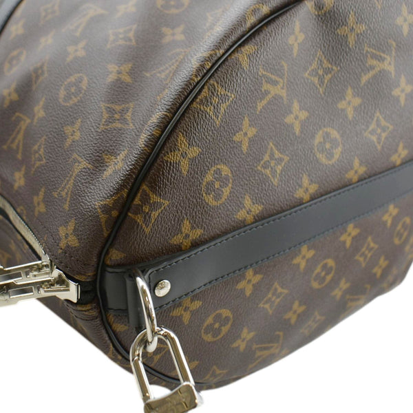 LOUIS VUITTON Keepall 55 Bandouliere Monogram Canvas Travel Bag Brown